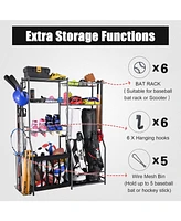 Mythinglogic Weight Capacity Sports Organizers Rack for Garage Storage