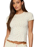 Edikted Women's Florence Floral T Shirt
