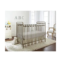 La Baby Napa 3 in 1 Convertible Full Sized Metal Crib in Golden Nugget