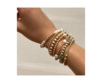 Gold Filled 4mm Pearl Bead Bracelet