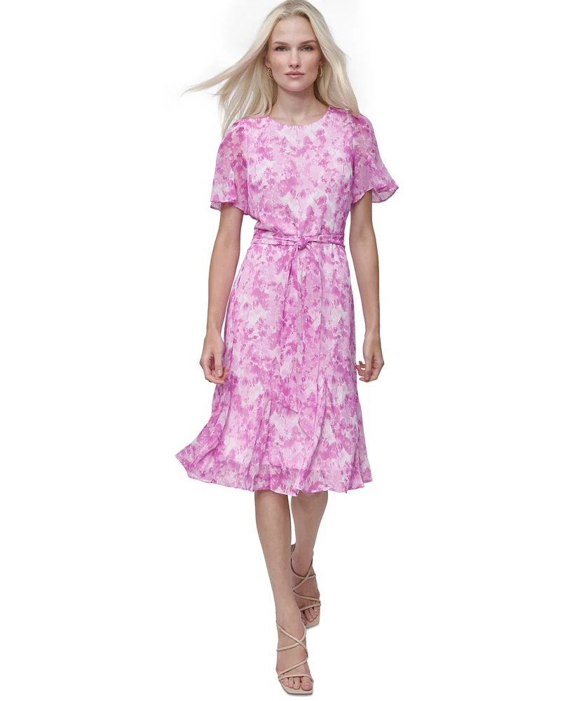 Dkny Women's Abstract-Print Midi Dress