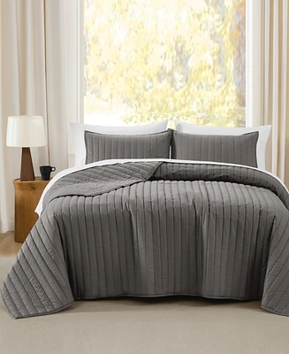 Brooklyn Loom Oversized Cotton Percale 3-Pc. Quilt Set