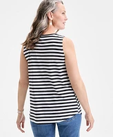 Style & Co Women's Printed V-Neck Tank, Exclusively at Macy's