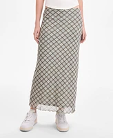 Hippie Rose Juniors' Plaid Maxi Skirt