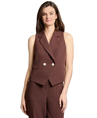 Jones New York Women's Double-Breasted Notched-Lapel Vest