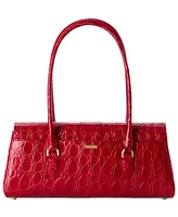 Brahmin Dayan Vanderbilt Embossed Leather Satchel