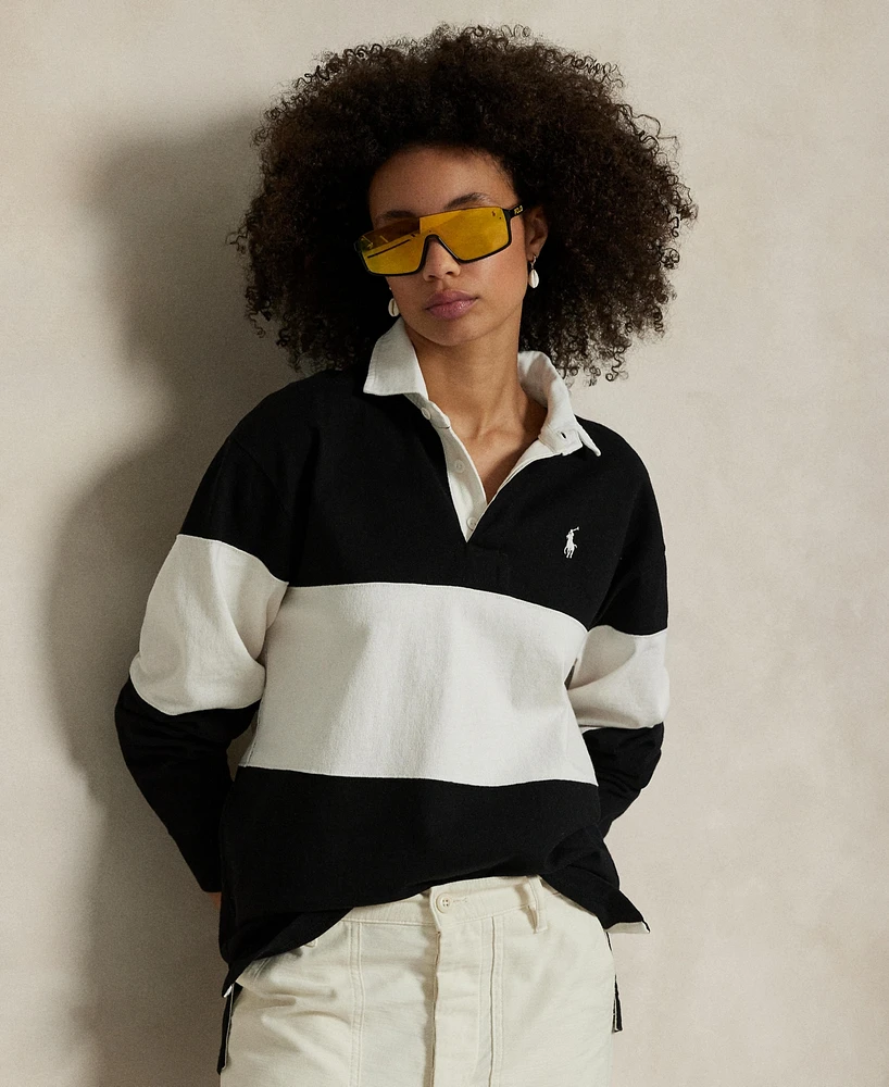 Polo Ralph Lauren Women's Color-Blocked Cotton Jersey Rugby Shirt