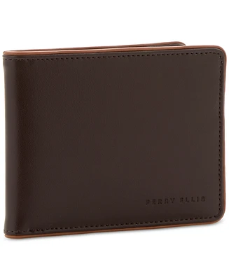 Perry Ellis Portfolio Men's Two-Tone Bifold Wallet