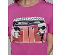 Karl Lagerfeld Paris Petite & Choupette Graphic Tee