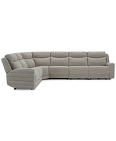 Kristyan 6-Pc. Fabric Sectional with 3 Power Motion Chairs, Exclusively at Macy's