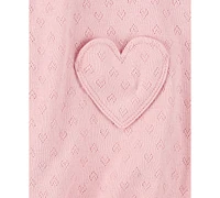 Carter's Baby Girl Heart Pockets Cotton Romper