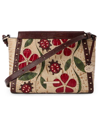 Brahmin Hillary Sandstorm Ladybird Extra Large Leather Crossbody Bag