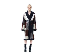 Labeca London Women's Vivienne Block Wool Midi Robe Cardigan
