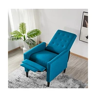 Yaheetech Mid-Century Fabric Reclining Sofa