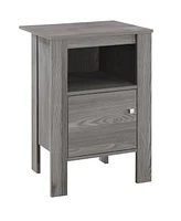 Modern Wood End Table with Bottom Shelf – Space-Saving Design