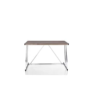 Industrial-Style Metallic Secretary Desk – Perfect for Home Office or Study