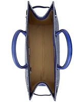 Lauren Ralph Lauren Striped Canvas Devyn Tote Bag