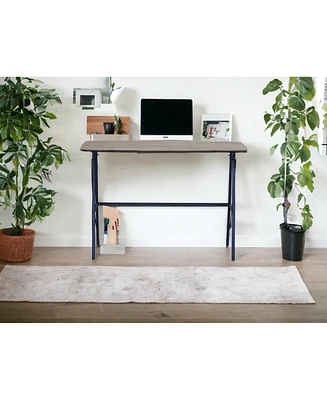 Modern Rustic Solid Wood Writing Desk – Sturdy & Stylish Workspace