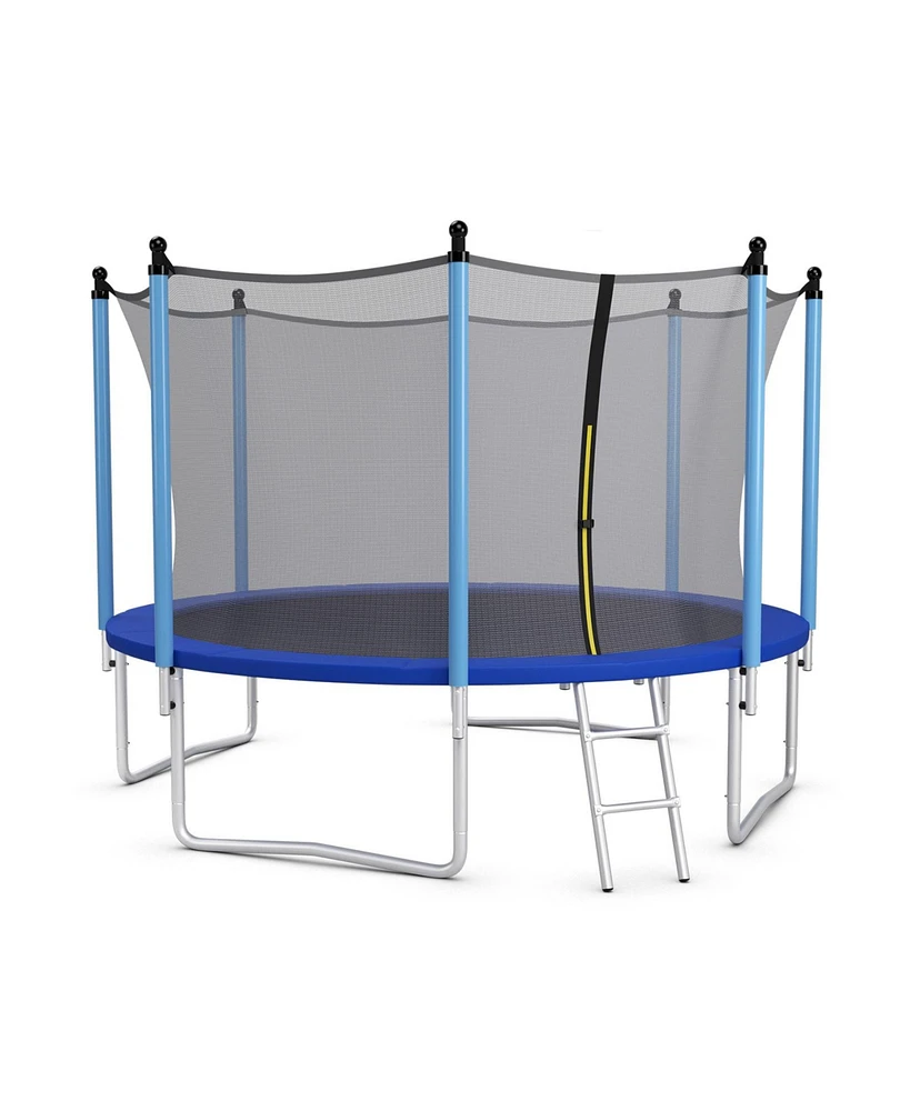 Outdoor Trampoline with Safety Closure Net