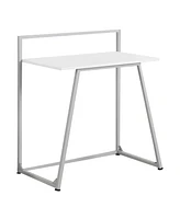 Compact Computer Desk with Storage Shelf for Home Office