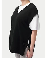 V-neck Cashmere Maternity Top