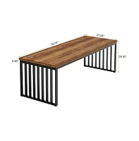 Tribesigns 6.5 ft Conference Table with Metal Legs for 4-6, Long Meeting Negotiation Training Seminar