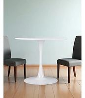 35" Steel Base Dining Table – Sturdy Pedestal Design for Home, Bistro, or Office Use
