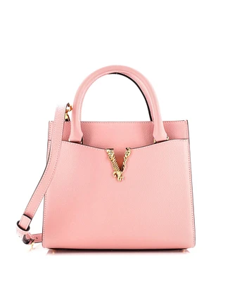 Pre-Owned Versace Medium Virtus Front Pocket Tote Leather