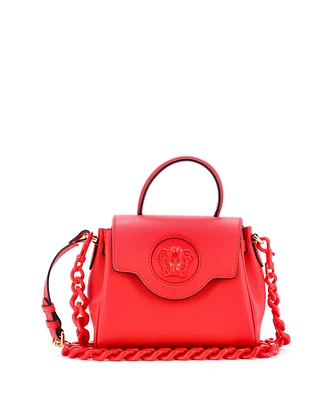 Pre-Owned Versace Small La Medusa Top Handle Bag Leather