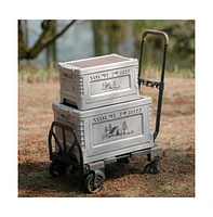 Naturehike Folding Cart, Portable Outdoor Trolley, Large Capacity Camping Cart, 264 lbs Load, Adjustable Handle