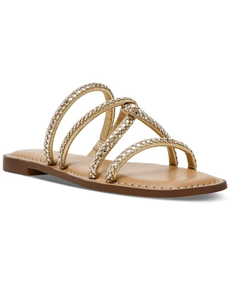 Wild Pair Gabryell Embellished Slip-On Flat Sandals, Created for Macy's