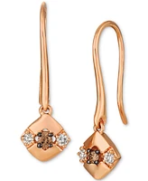 Le Vian Chocolate Diamond & Nude Diamond Polished Drop Earrings (1/8 ct. t.w.) in 14k Rose Gold