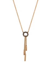 Le Vian Chocolatier Chocolate Diamond Lariat Necklace (1/10 ct. t.w.) in 14k Rose Gold, 18"