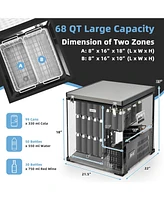 68/90 Quart Car Refrigerator with Compressor for Dc 12/24V and Ac 100-240V