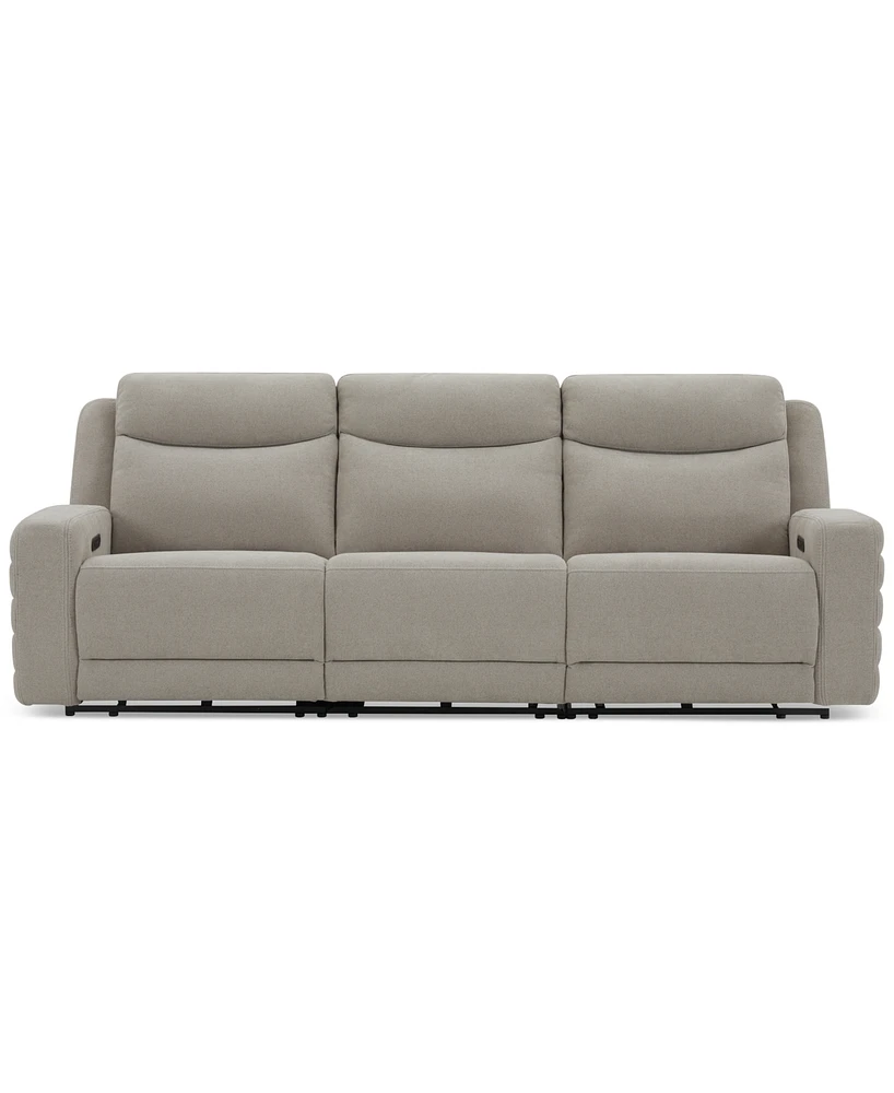 Kristyan 3-Pc. Fabric Sofa with 3 Power Recliners