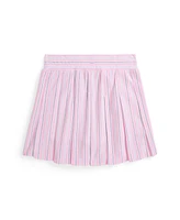 Polo Ralph Lauren Big Girls Striped Pleated Oxford Mesh Skirt