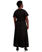 Kasper Flutter-Sleeve Smock-Waist Dress, Regular & Plus