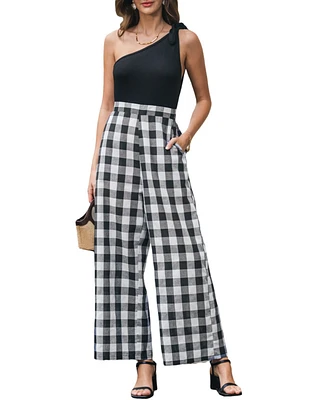 Cupshe Women's Rustic Grid Plaid Jumpsuit