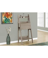 Compact Ladder Writing Desk with Built-in Bookshelves