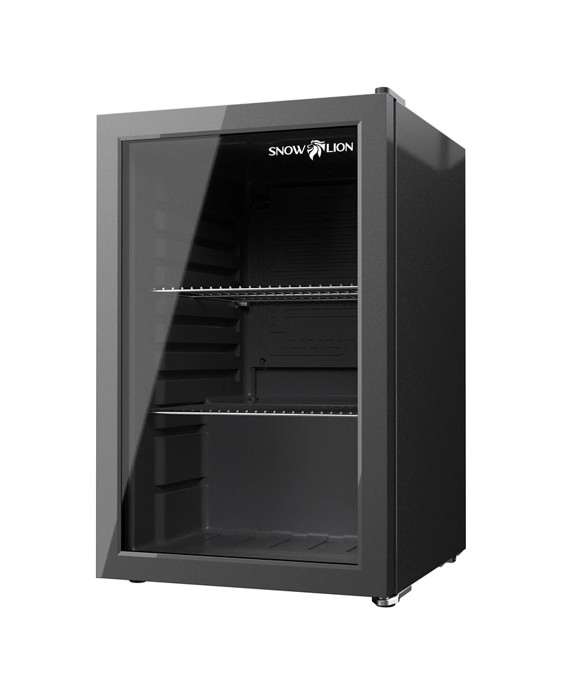 SnowLion Premium 69L Beverage Refrigerator 2.4 Cu.ft. Freestanding Mini Fridge With Glass Door in