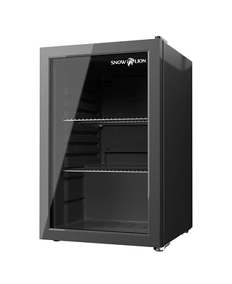 SnowLion Premium 69L Beverage Refrigerator 2.4 Cu.ft. Freestanding Mini Fridge With Glass Door in