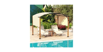 10 x 12 Ft Outdoor Retractable Pergola with Retractable Canopy for Patio