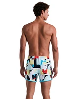 Original Penguin Men's Dolphin Slim Fit Drawstring 4" Swim Trunks