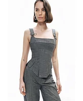 Nocturne Women's Eyelet Tie Detail Blouse