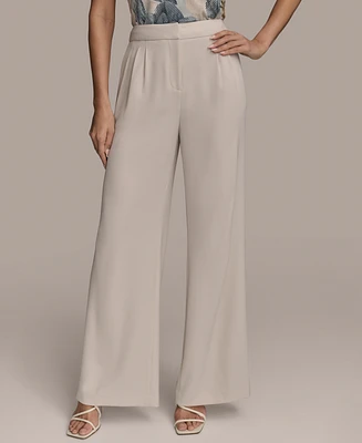 Donna Karan New York Women's Pleat-Front Wide-Leg Pants