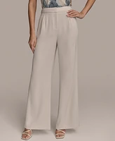 Donna Karan New York Women's Pleat-Front Wide-Leg Pants
