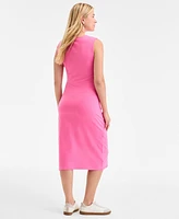 On 34th Women's Knot-Front Knit Midi Dress, Exclusively at Macy's