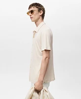Mango Men's Regular-Fit Linen-Blend Shirt