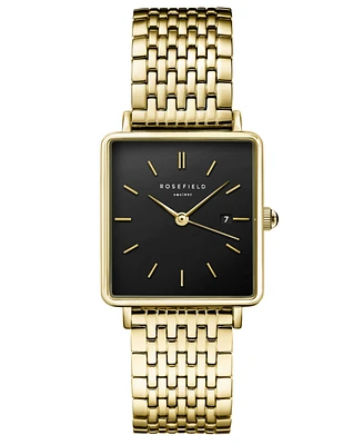 Rosefield Boxy Women's Gold Tone Stainless Steel Bracelet Watch 28mm