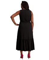 Kasper Women's Tiered Midi Dress, Regular & Plus Sizes